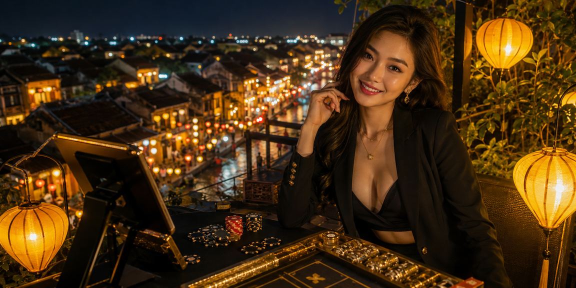 Người dùng đặt cược trực tuyến tại Hội An trong không khí đèn lồng rực rỡ